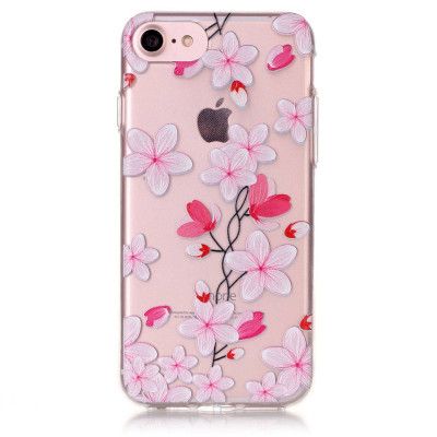 FlexiSkal till iPhone 7/8/SE 2020 - Rosa Blommor