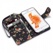 Floral Plånboksfodral till iPhone 8/7 - Svart