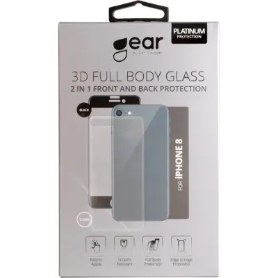 Gear Glass 3D Front&Back (iPhone 8) - Vit