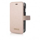 Guess iPhone 8/7 Saffiano Look Booktype Case - Beige