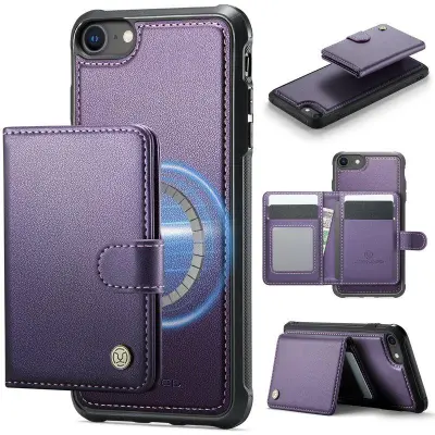 JEEHOOD J09 Fodral i läder för iPhone 8/SE 2020/SE 2022 - Lila