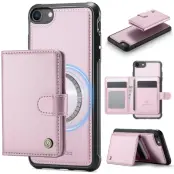 JEEHOOD J09 Fodral i läder för iPhone 8/SE 2020/SE 2022 - Rosa