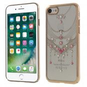 Kavaro Skal med Swarovski stenar till iPhone 7/8/SE 2020 - Gold Butterfly