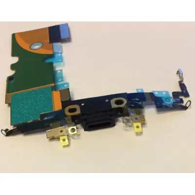 Lightningport med audio-flexkabel (iPhone 8) - Svart