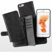 MOC Double Leather Flip Case (iPhone 8/7) - Svart