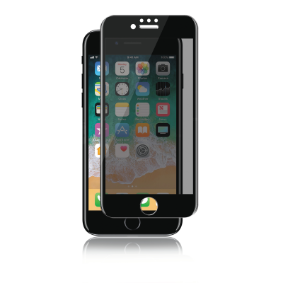 Panzer - Curved Privacy Glass 2-way iPhone 8/7/6S - Svart