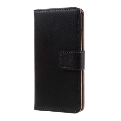 Plånboksfodral av läder till iPhone 8/7 - Svart