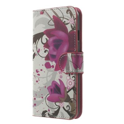 Plånboksfodral till iPhone 8/7 - Lila Blommor