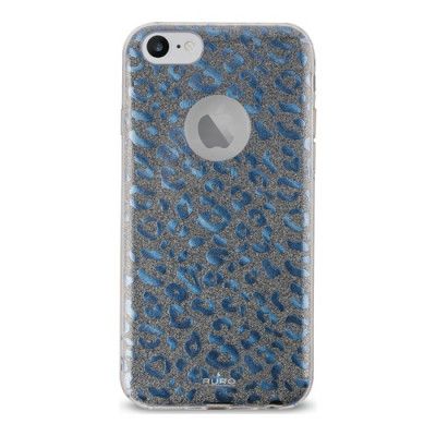 Puro iPhone 8/7/6/6S, Glitter Shine Leo Cover-Blå
