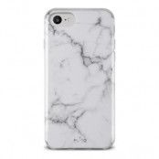 Puro Marble Cover iPhone 8/7/6/6S - Vit