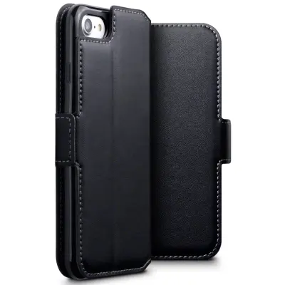 Qubits Genuine Plånboksfodral till iPhone 7/8/SE 2020 - Svart
