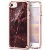 Spigen Ultra Hybrid 2 Marble (iPhone 8/7) - Röd