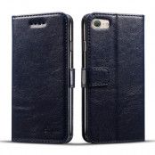 Super Plånboksfodral av konstälder till iPhone 7/8/SE 2020 - Mörkblå