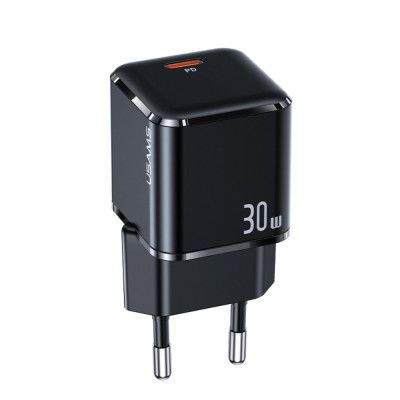 USAMS 30W USB-C Väggladdare US-CC148 Super Si - Svart