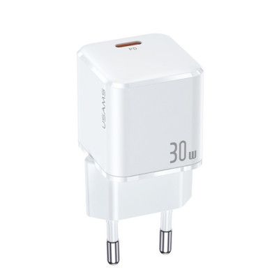 USAMS 30W USB-C Väggladdare US-CC148 Super Si - Vit