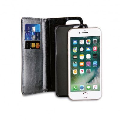 Vivanco 2i1 Plånboksfodral iPhone 8/7/6/6S - Svart