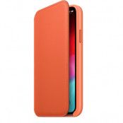 Apple iPhone XS Läderfodral Folio Original - Sunset Orange
