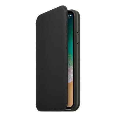 Apple läderfodral till iPhone X/XS - Svart