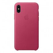 Apple Leather Case iPhone X/XS Pink Fuchsia