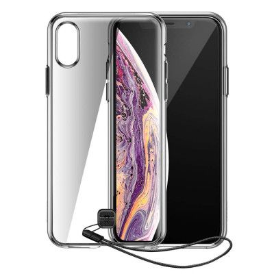 Baseus Transparent Key iPhone XS/X skal Svart