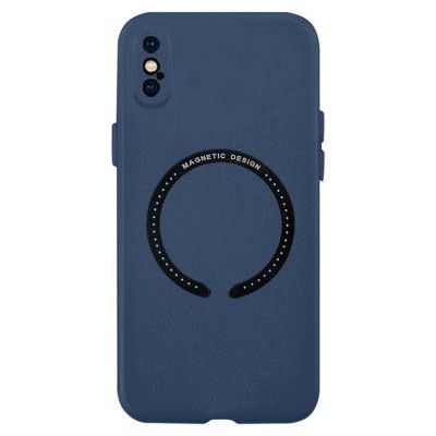 BOOM iPhone X/XS Läderskal Magsafe - Blå