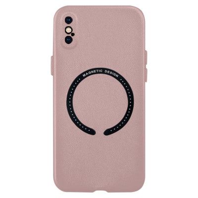 BOOM iPhone X/XS Läderskal Magsafe - Rosa