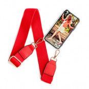Boom iPhone X/XS skal med mobilhalsband- Belt Red