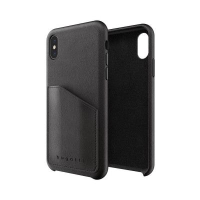 Bugatti Londra Skal med kortplats till iPhone X/Xs Svart