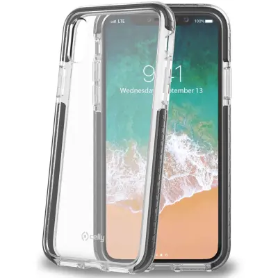 Celly Hexagon Extreme (iPhone X/Xs) - Svart/transparent