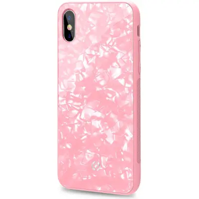 Celly Pearl Back Cover (iPhone X/Xs) - Rosa