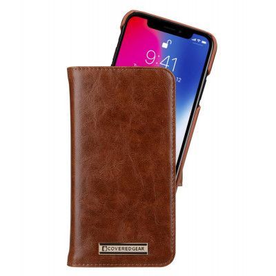CoveredGear Signature Plånboksfodral till iPhone XS / X - Brun