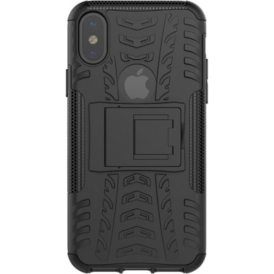 Deltaco Dazzler Skal med Stativ för iPhone X/XS - Svart