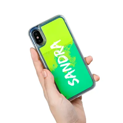 Designa Själv Neon Sand skal iPhone X - Grön