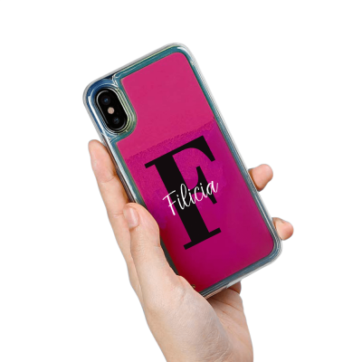 Designa Själv Neon Sand skal iPhone X - Violet