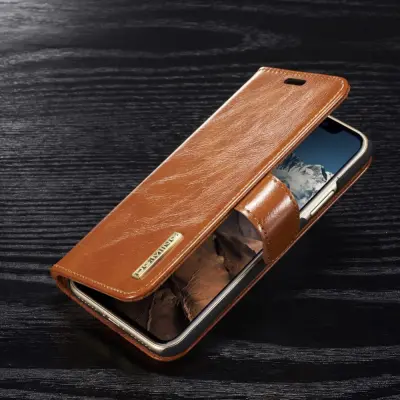 DG.MING Detachable Plånboksfodral till iPhone XS / X - Brun