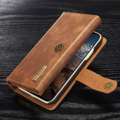 DG.MING Tri-Fold Plånboksfodral till iPhone XS / X - Brun