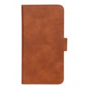 Essentials iPhone X/XS, PU wallet 3 kort avtagbar, ljus brun