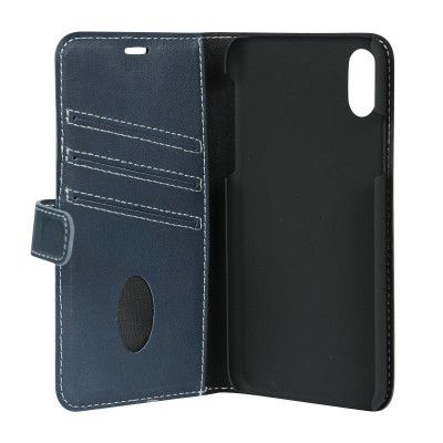 Essentials Leather Book (iPhone X/Xs) - Blå