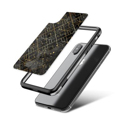 Fashion mobilskal till Apple iPhone X - Black Galaxy