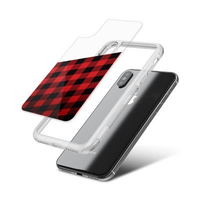 Fashion mobilskal till Apple iPhone X - Half plaid