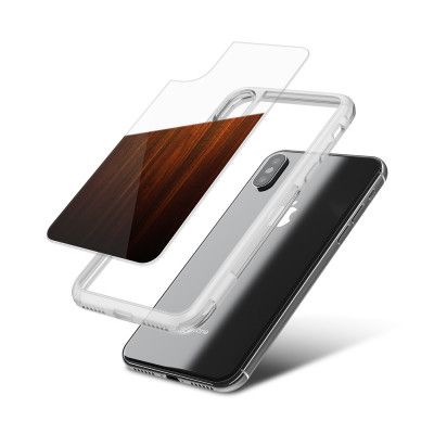 Fashion mobilskal till Apple iPhone X - Half wooden