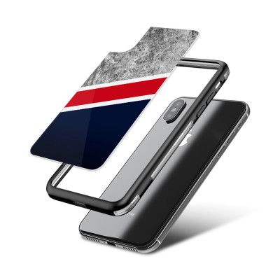 Fashion mobilskal till Apple iPhone X - Marble New England