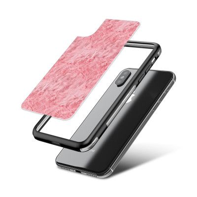 Fashion mobilskal till Apple iPhone X - Pink Fur