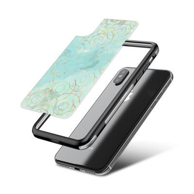 Fashion mobilskal till Apple iPhone X - Teal Circles