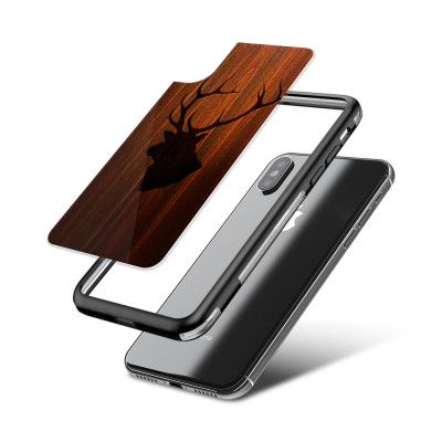 Fashion mobilskal till Apple iPhone X - Wooden Elk B