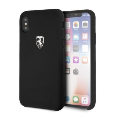 Ferrari iPhone X/XS Mobilskal Silicone Off track - Svart