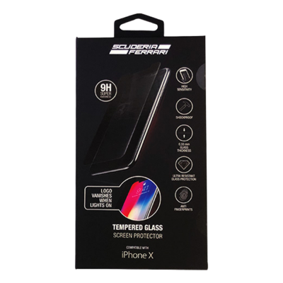 Ferrari Off Track Härdat glas till iPhone X/Xs/11 Pro - Transparent