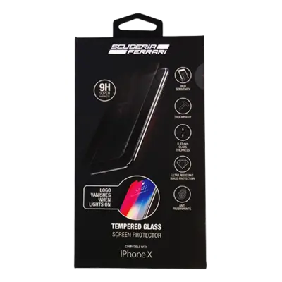 Ferrari Off Track Härdat glas till iPhone X/Xs/11 Pro - Transparent