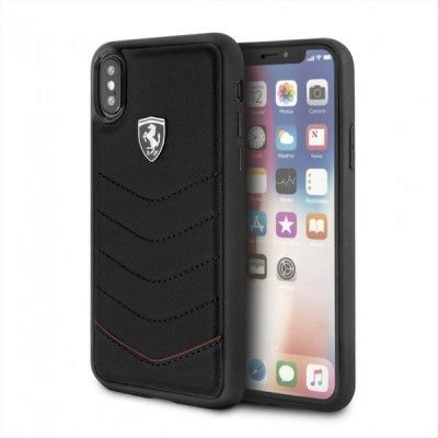 Ferrari Skal iPhone X / Xs Heritage Quilted - Svart