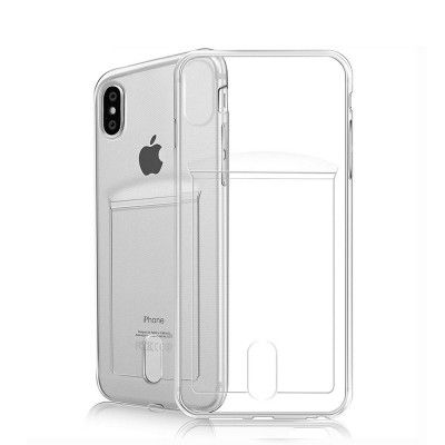 Flexicase Skal med Kortplats till iPhone X/XS - Transparent